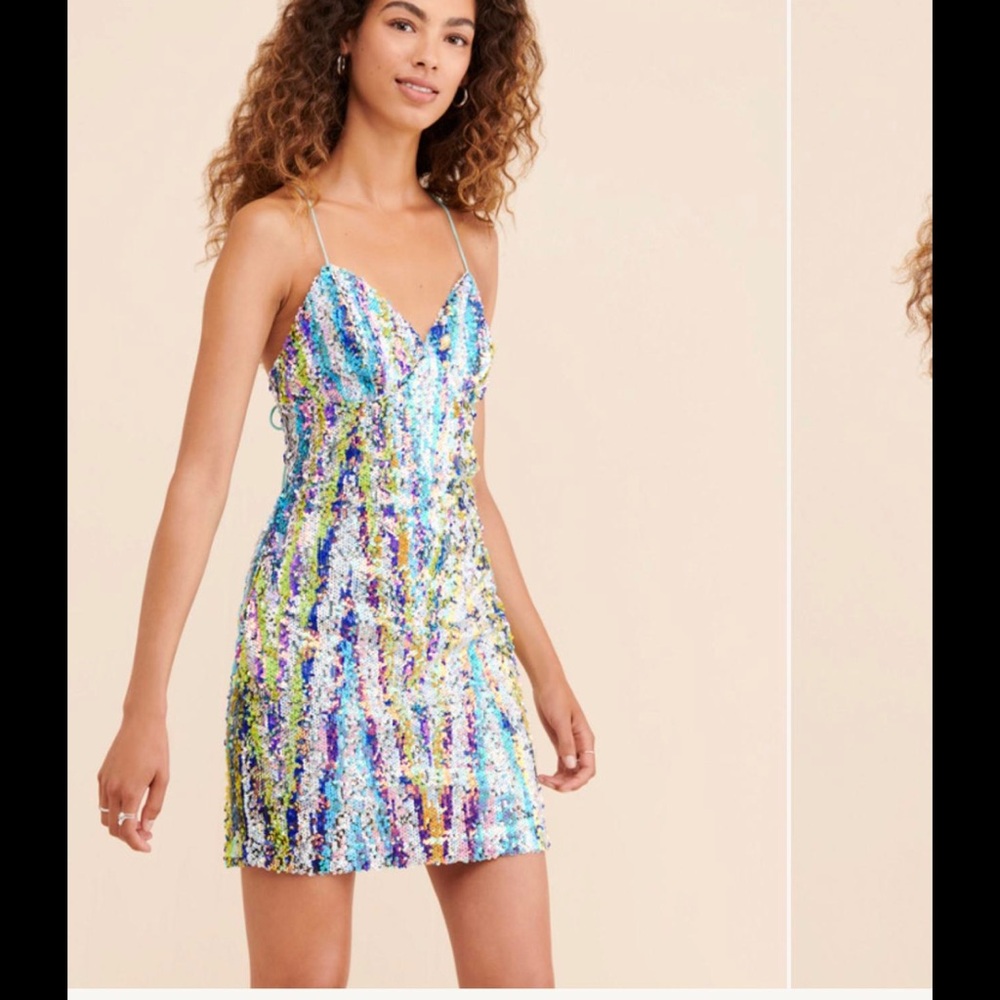 Endless Rose Sequin Long Live Disco Mini Dress
